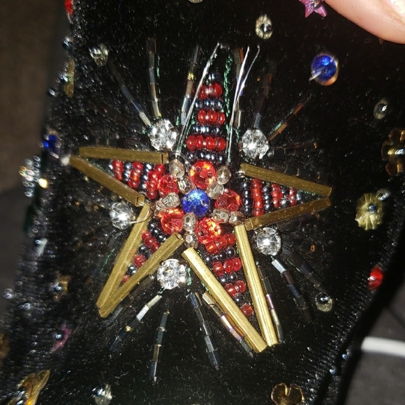 Embellished Black Ankle Boots - Picture 3 of 7